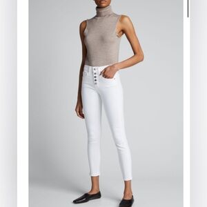 Veronica Beard Debbie High-Rise Skinny Jeans - White - Size 23 (00) - like new!